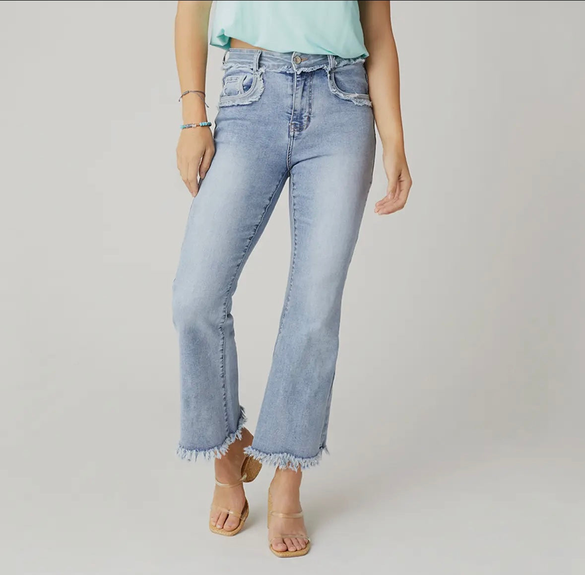 Everstretch Ankle Jeans with Fringe