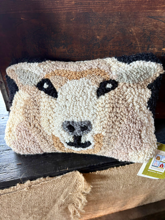 Sheep Hooked Pillow