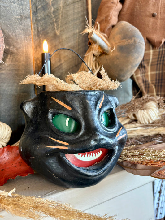 Vintage Black Cat Head