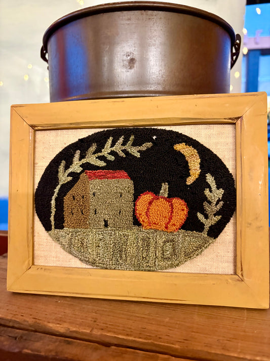 Saltbox & Pumpkin Punch Needle
